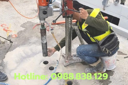Khoan rút lõi bê tông Huyện Bàu Bàng chuyên nghiệp