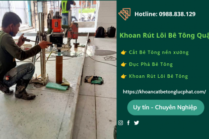 Khoan rút lõi bê tông quận 8 uy tín
