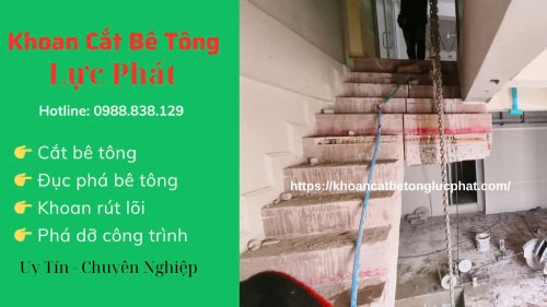 Cắt cầu thang bê tông chuyên nghiệp giá rẻ