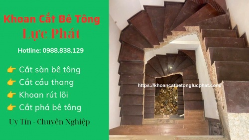 Thi công cắt bê tông cầu thang tại quận Bình Thạnh uy tín, chuyên nghiệp