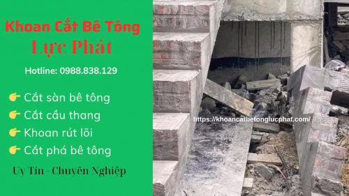 Cắt cầu thang bê tông tại quận Bình Thạnh giá rẻ