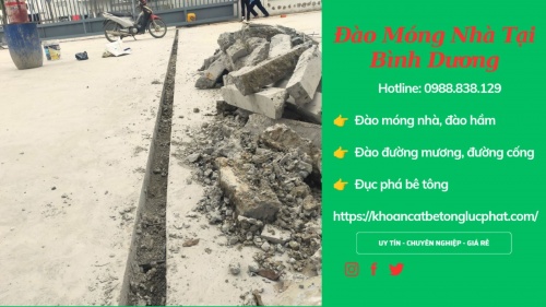 Cắt đục đường rãnh lắp đặt đường ống nước tại bình dương giá rẻ