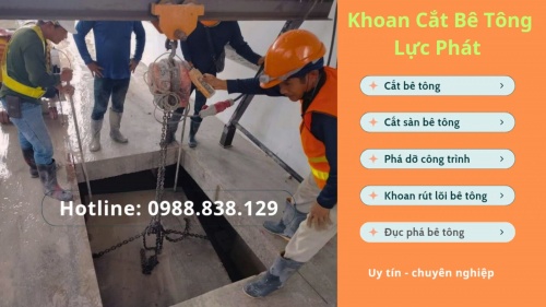 Cắt đục hạ sàn bê tông tại quận 2 chuyên nghiệp