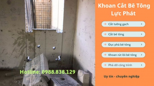 Cắt đục tường gạch tường bê tông tại bình dương uy tín