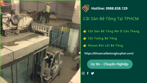 Cát sàn bê tông bằng máy cắt bàn, máy cắt cầm tay chuyên nghiệp