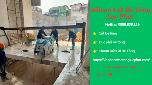 Thi công cắt sàn bê tông làm cầu thang, ô thoáng, giếng trời chuyên nghiệp