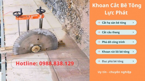 Cắt sàn bê tông tại quận Phú Nhuận máy móc thi công hiện đại