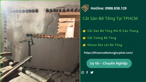 Thi công khoan cắt tường bê tông thông hầm, mở cửa đi lại chuyên nghiệp