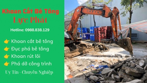 Đục phá bê tông bằng xe cơ giới tại Tân Uyên giá rẻ