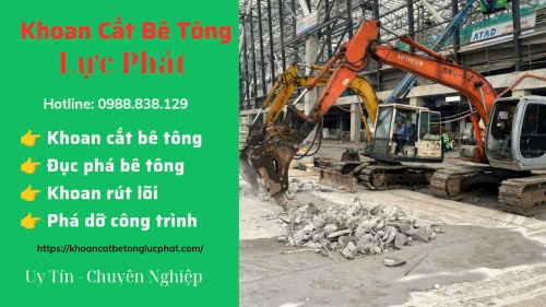 đục phá bê tông bằng xe cơ giới tại Thủ Dầu Một giá rẻ