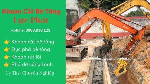 Đục phá bê tông bằng xe cơ giới tại quận Gò Vấp máy móc hiện đại