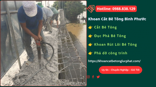 Đục phá bê tông tại bình phước thi công nhanh chóng