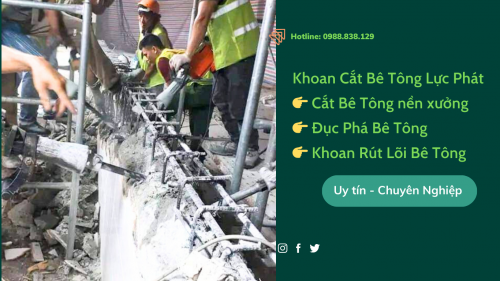 Đục phá bê tông tại quận 12 thi công nhanh chóng