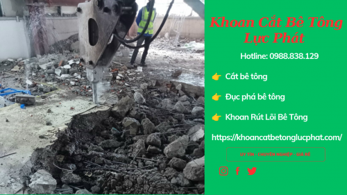 Đục phá dỡ bê tông bằng xe cơ giới tại quận phú nhuận uy tín
