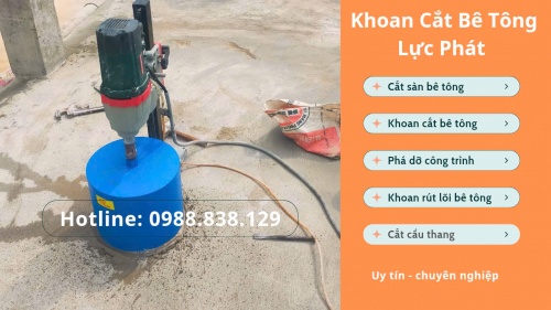 Thi công khoan sàn bê tông tại Tân Uyên, Bình Dương nhanh chóng