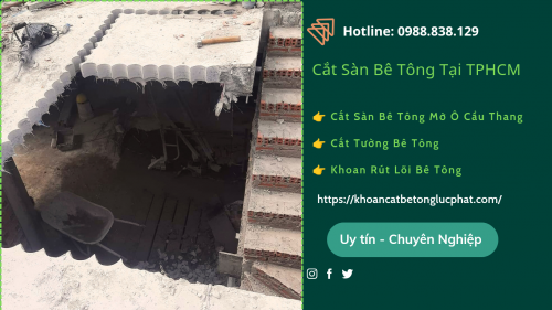 Khoan cắt sàn bê tông tại tphcm bằng máy khoan rút lõi bê tông 
