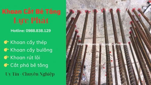 Khoan cấy bulong thép chờ tại thủ đức chuyên nghiệp