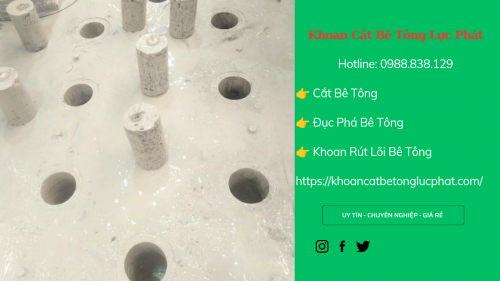 Thi công khoan lỗ cấy bulong móng máy tại long giá tốt