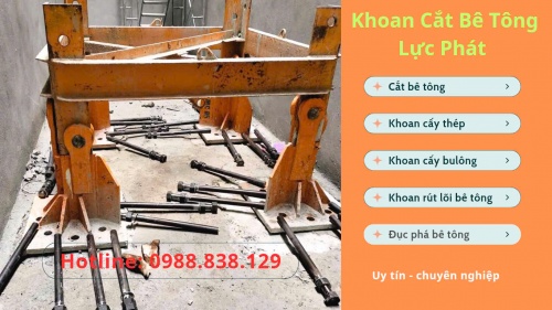 Khoan lỗ cấy bulong tại bình dương chuyên nghiệp, giá rẻ