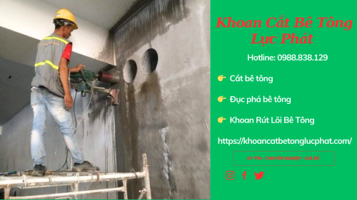 Khoan lỗ xuyên tường đà vách bê tông tại huyện nhà bè uy tín