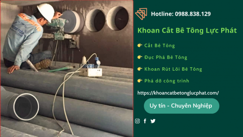 Khoan lỗ xuyên tường đà vách dầm bê tông cốt thép tại huyện bình chánh uy tín
