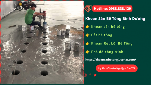 Khoan nền bê tông tại bình dương chuyên nghiệp