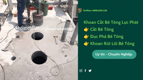 Khoan rút lõi bê tông cốt thép tại quận tân phú giá rẻ