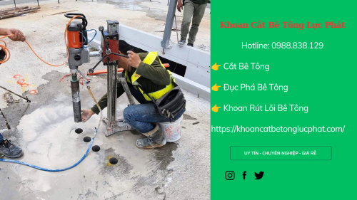 Khoan rút lõi bê tông long an thi công chuyên nghiệp