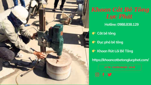Khoan rút lõi bê tông tại huyện bàu bàng thi công chính xác