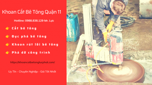 Khoan rút lõi bê tông tại quận 11 thi công chính xác