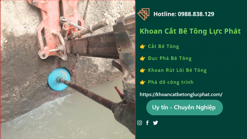 Khoan rút lõi bê tông tại quận 2 thi công chính xác