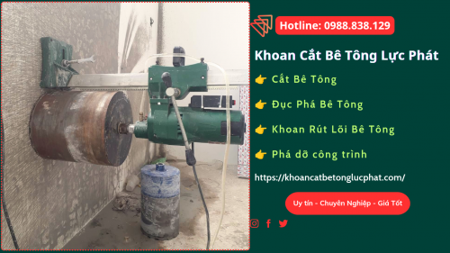 Khoan rút lõi bê tông tại quận 5 thi công chính xác