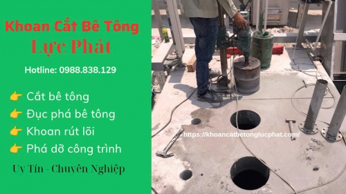 Khoan rút lõi bê tông tại thành phố Bến Cát chuyên nghiệp
