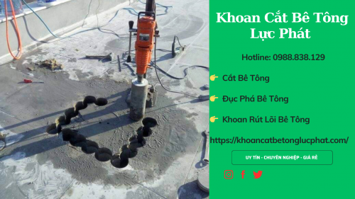 Thi công khoan tạo lỗ bê tông chuyên nghiệp
