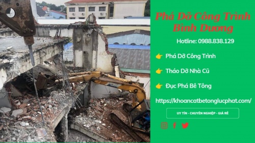 Tháo dỡ công trình tại bình dương uy tín giá rẻ