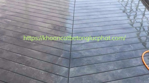 Thi công cắt rãnh ramp dốc tầng hầm chuyên nghiệp