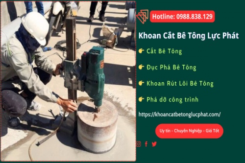 Khoan rút lõi bê tông tại quận 4 thi công chính xác
