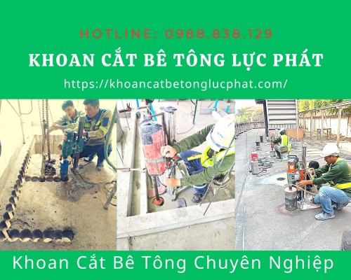 Khoan rút lõi bê tông quận gò vấp khoan lỗ xuyên sàn bê tông