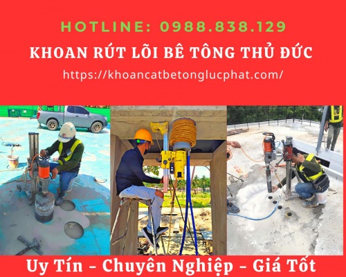 Khoan lỗ sàn bê tông tại thành phố thủ đức thi công chính xác