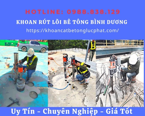 Khoan lỗ xuyên sàn bê tông tại bình dương thi công chính xác