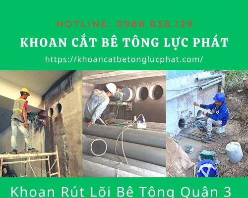 Khoan rút lõi bê tông cốt thép tại quận 3