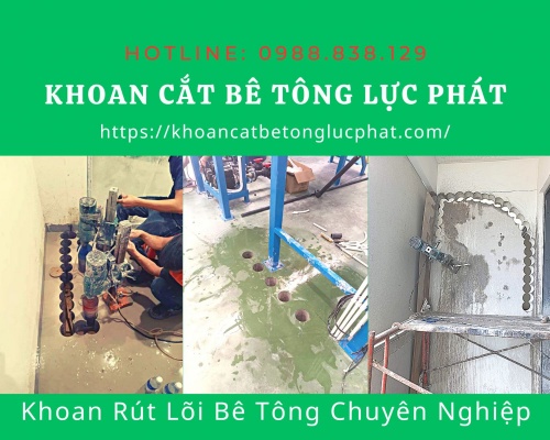 Khoan tạo lỗ bê tông cốt thép tại huyện hóc môn chuyên nghiệp