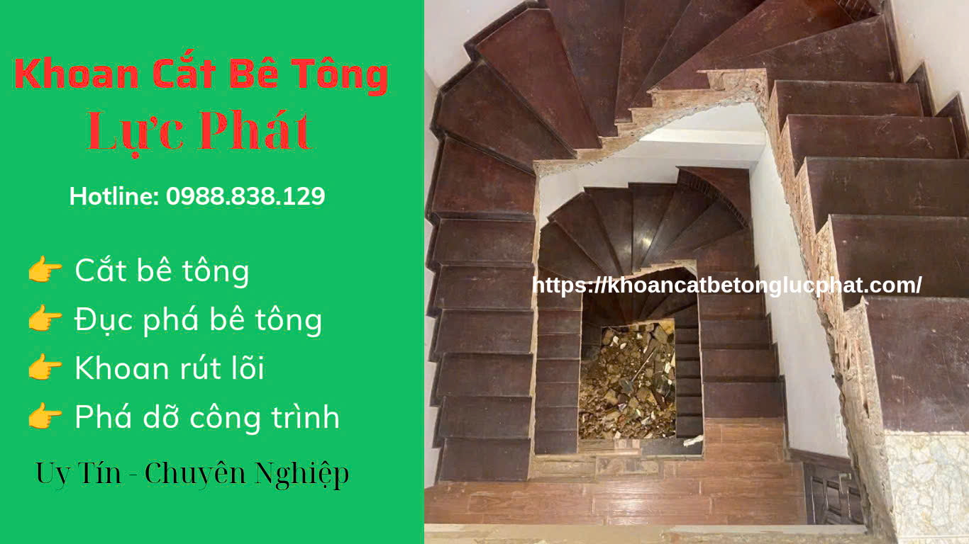 Cắt cầu thang bê tông tại bình dương uy tín số 1