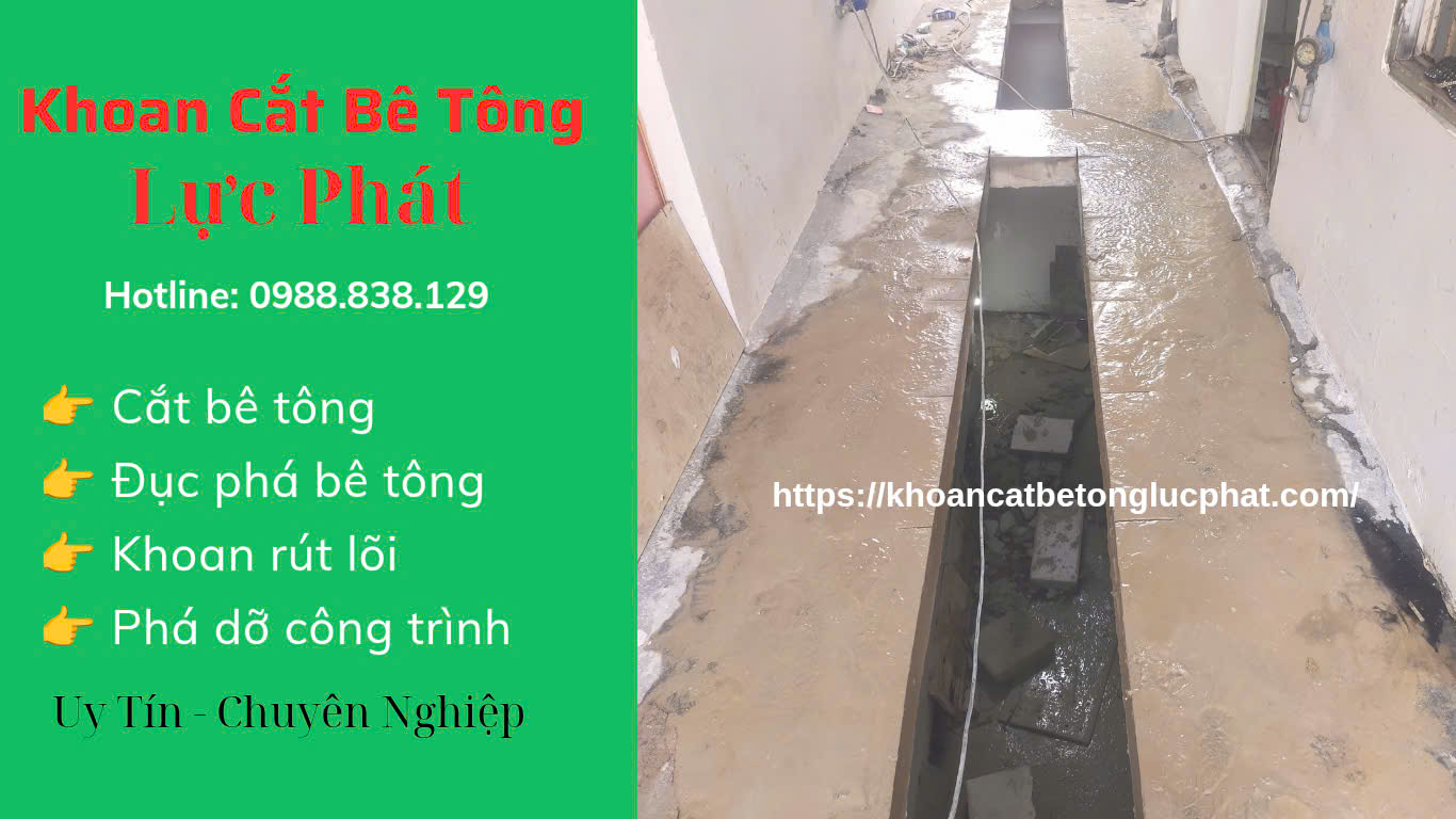 Cắt sàn bê tông làm ô thoáng giếng trời uy tín và chuyên nghiệp